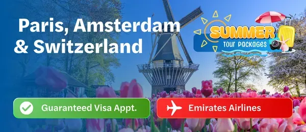 AUGUST Depart: Paris, Amsterdam & Switzerland