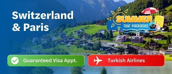 AUG DEP: Swiss & Paris Tour Package