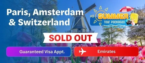 AUGUST Depart: Paris, Amsterdam & Switzerland