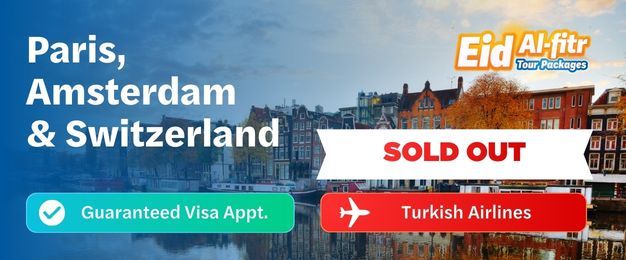 Swiss, Amsterdam & Paris Tour Package