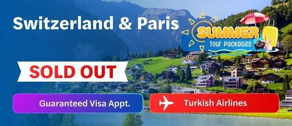 AUG DEP: Swiss & Paris Tour Package